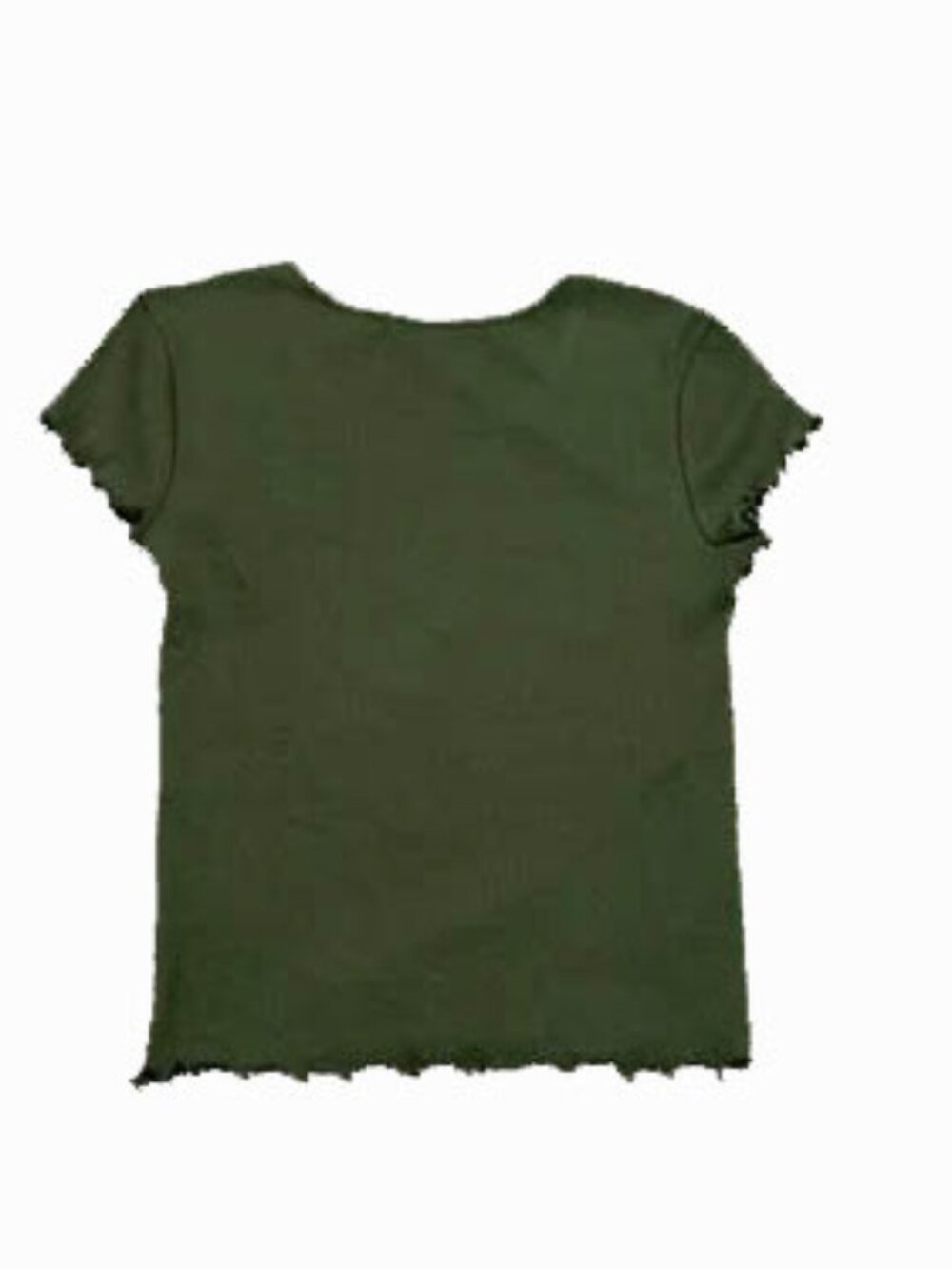 NORDSTROM BP Green Tee -Ruffle trim Size Small - Picture 3 of 5
